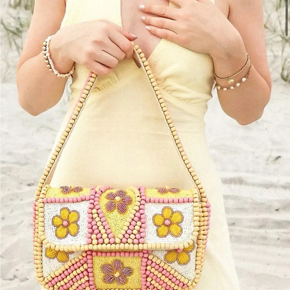 BUTTER BLOSSOM BEADED BAG - Picture 8 of 12